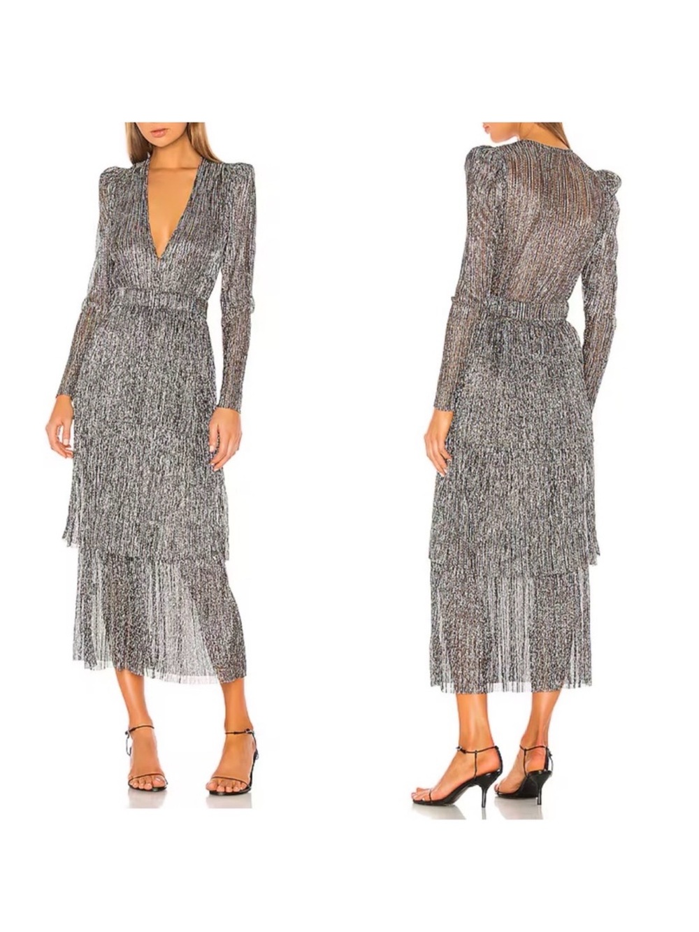 Sabina Musayev Carry Dress in Multicolor Silver